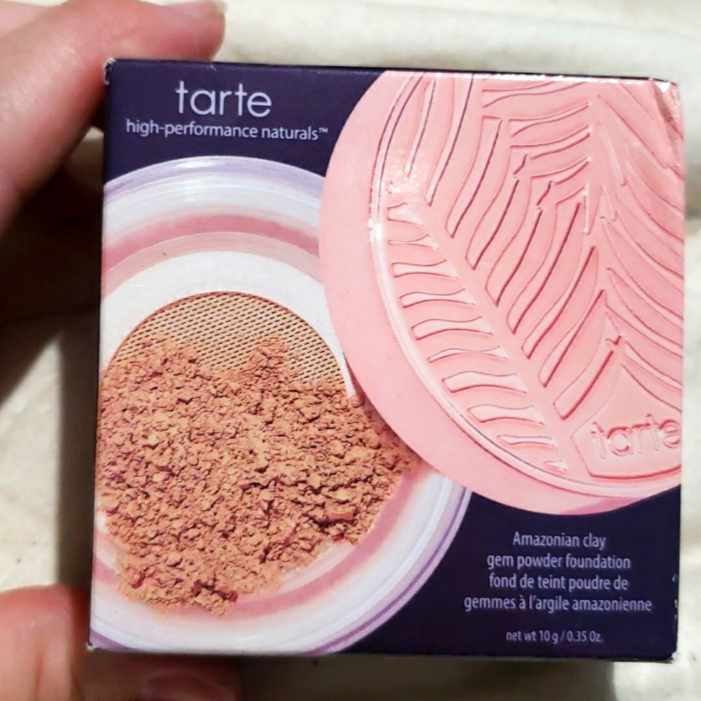 tarte Amazonian clay gem powder foundation in 22B light beige NIB NEW IN